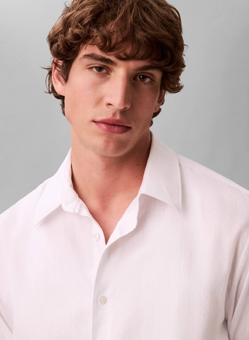 CALVIN KLEIN All Over Print Jacquard Shirt - Image 2