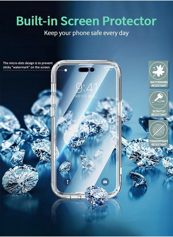 GROIC For iPhone 14 Case,Marble Shockproof Protective Phone Case with 1 PET Screen Protector,Drop Resistant cover,Stylish Slim TPU Shell Compatible 6.1 Inch  - Image 3