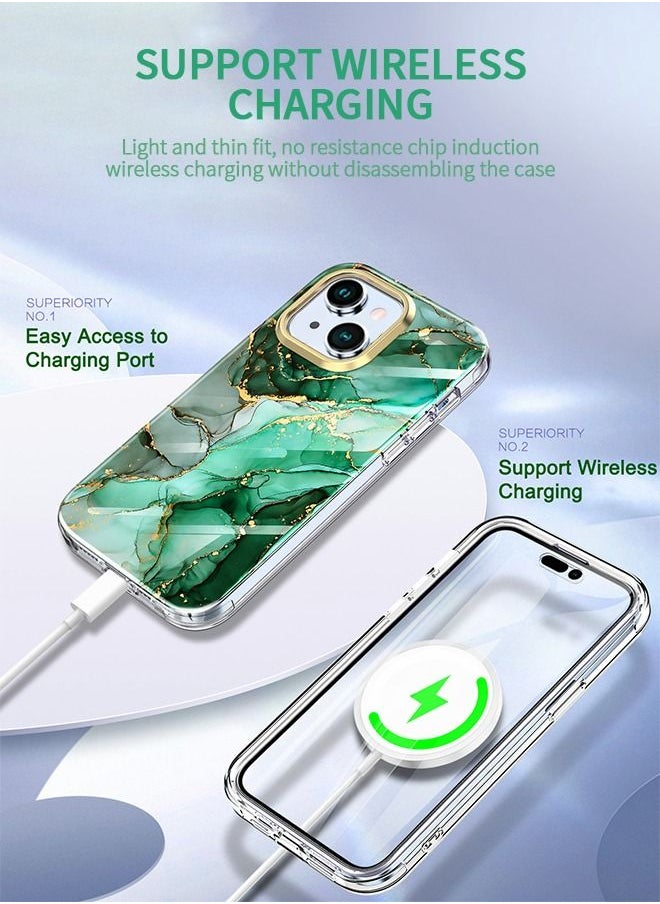 GROIC For iPhone 14 Case,Marble Shockproof Protective Phone Case with 1 PET Screen Protector,Drop Resistant cover,Stylish Slim TPU Shell Compatible 6.1 Inch  - Image 2