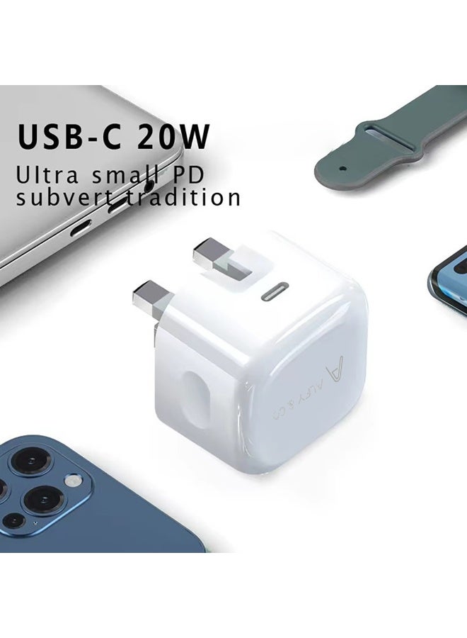 ALFY & CO iPhone Charger Type C PD 20W Fast USB C Charger iPhone 15 Fast Charger Head Type-C Power Plug Universal Travel Adapter USB-C Plug for iPhone 15/15 Pro Max/15 Pro/15 Plus/14/13/12/11,etc White  - Image 4