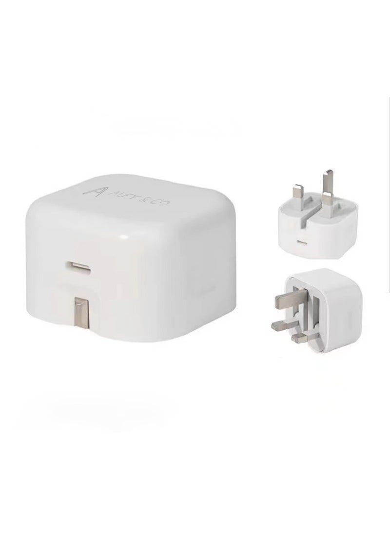 ALFY & CO iPhone Charger Type C PD 20W Fast USB C Charger iPhone 15 Fast Charger Head Type-C Power Plug Universal Travel Adapter USB-C Plug for iPhone 15/15 Pro Max/15 Pro/15 Plus/14/13/12/11,etc White  - Image 1