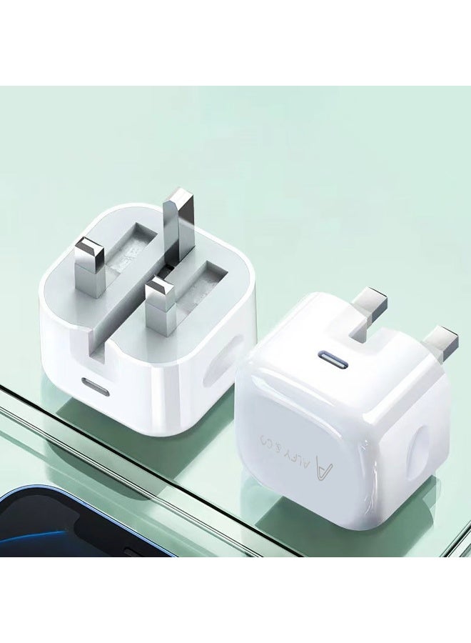 ALFY & CO iPhone Charger Type C PD 20W Fast USB C Charger iPhone 15 Fast Charger Head Type-C Power Plug Universal Travel Adapter USB-C Plug for iPhone 15/15 Pro Max/15 Pro/15 Plus/14/13/12/11,etc White  - Image 5