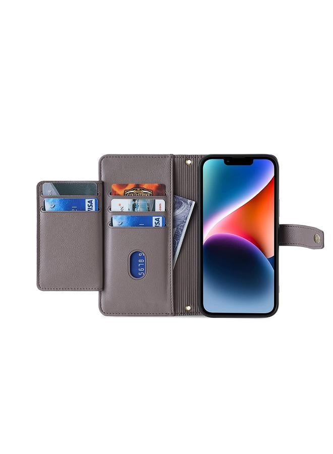 S-TOP Case For Nokia G11 Plus Lite Sheep Texture Cross-body Zipper Wallet Leather Phone Case - Image 3