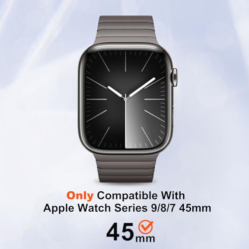 Suphart Metal Bumper Cover Compatible with Apple Watch Series 9/8/7 Case 45mm, [Turn 45mm into Ultra Look] Rugged Shockproof Protector with Back Frame for iWatch 45mm, Black - Image 3