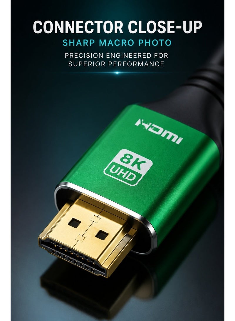 Gamix 8K Ultra HD HDMI 2.1V Cable 20M – Premium High Speed 48Gbps HDR Support for Smart TV, Laptop, Monitor & Projector - Image 2