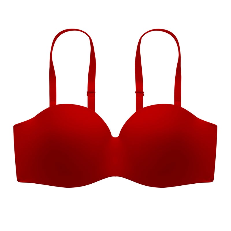 Strapless Bra Invisible Anti-Slip Push-Up Coffee  - Image 3