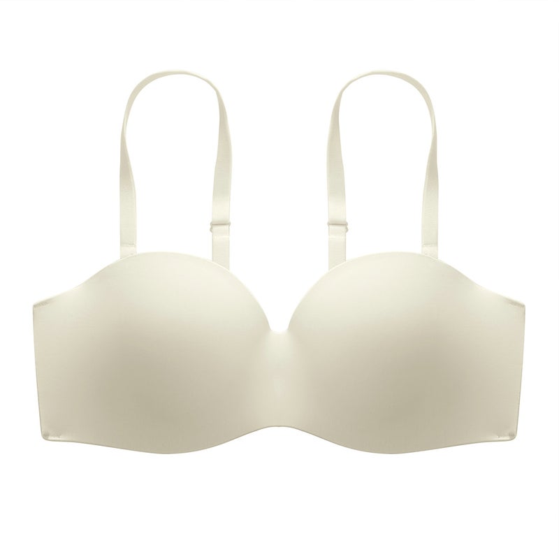 Strapless Bra Invisible Anti-Slip Push-Up Coffee  - Image 2