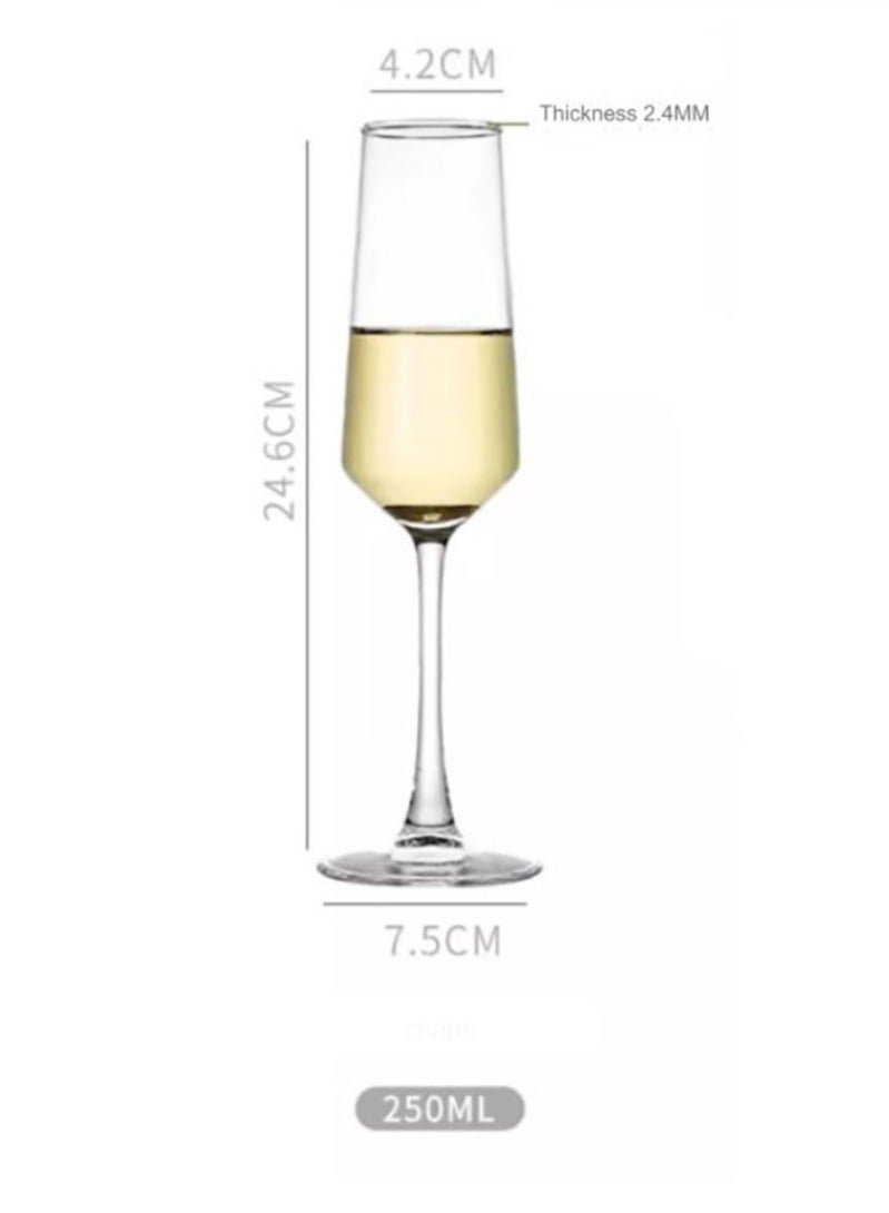 Jingke Champagne Glass Creative Red Wine Glass High-foot Sparkling Wine Glass 250ml 2 Pieces - Image 2