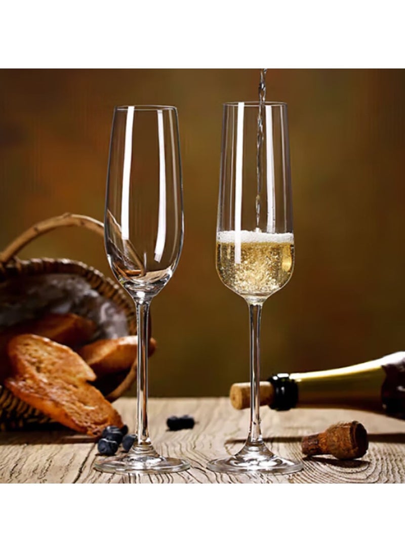 Jingke Champagne Glass Creative Red Wine Glass High-foot Sparkling Wine Glass 250ml 2 Pieces - Image 4