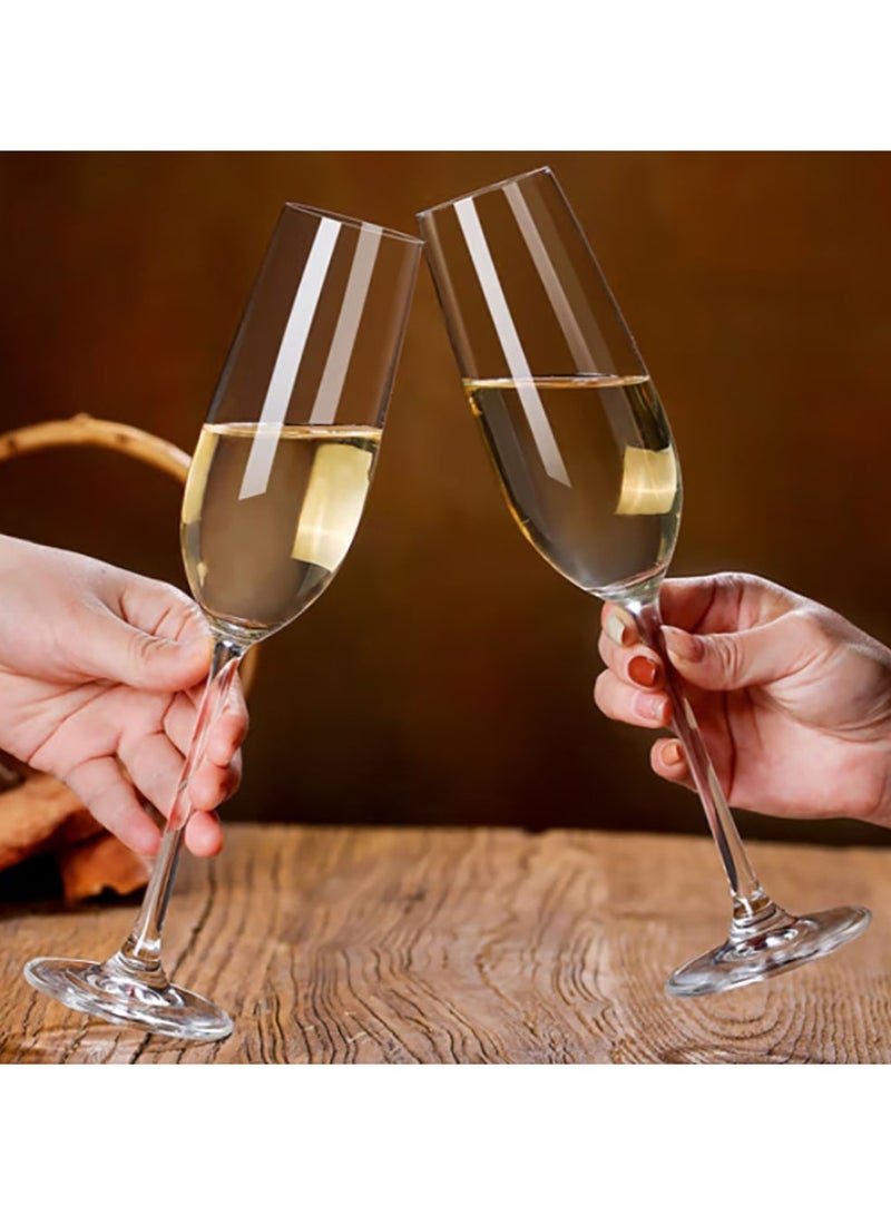 Jingke Champagne Glass Creative Red Wine Glass High-foot Sparkling Wine Glass 250ml 2 Pieces - Image 5