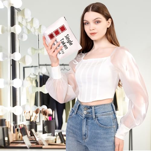 MEIKIUP Single Taken Mentally Dating Tom H Cosmetic Bag Spider Fan Gifts for Women (Tom H Cosmetic Bag) - Image 4