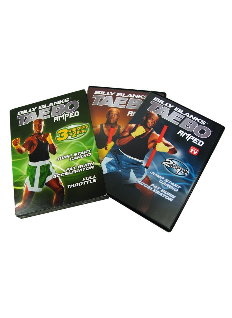 Gaiam Tae Bo Amped 3 Workouts on 2 DVDs  Jump Start Cardio Fat Burn Accelerator and Full Throttle 