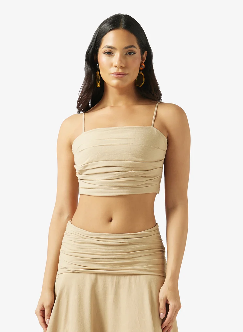Fyor  Cropped Top & Flared Midi Skirt Co-Ord Set for Women | Best Price UAE
