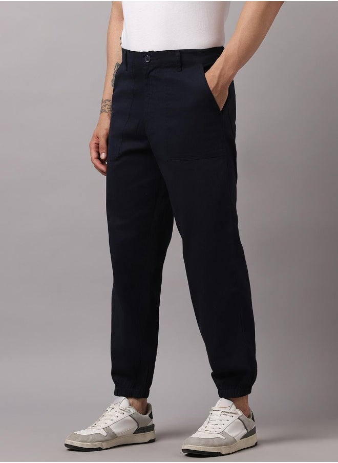 Hubberholme Navy Pants For Men  - Image 3