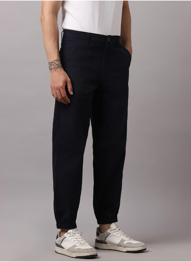 Hubberholme Navy Pants For Men  - Image 4