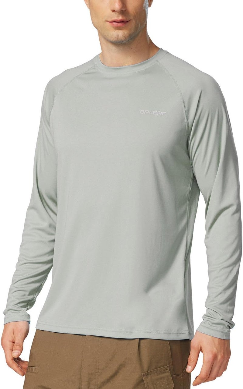 Baleaf Men's Sun Protection Shirts UV SPF UPF 50+ Long Sleeve Rash Guard Fishing Running Quick Dry Lightweight - Image 1