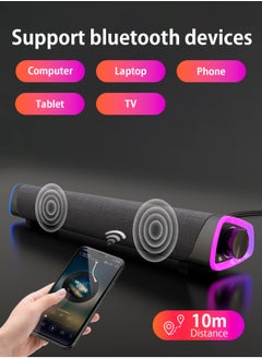 LOOPITYS Bluetooth Speaker, Portable Wireless Speaker with LED Light, Dual Speaker Desktop Audio subwoofer Antimagnetic Speaker, for for Outdoor, Home, Party, Beach, Travel  - Image 2