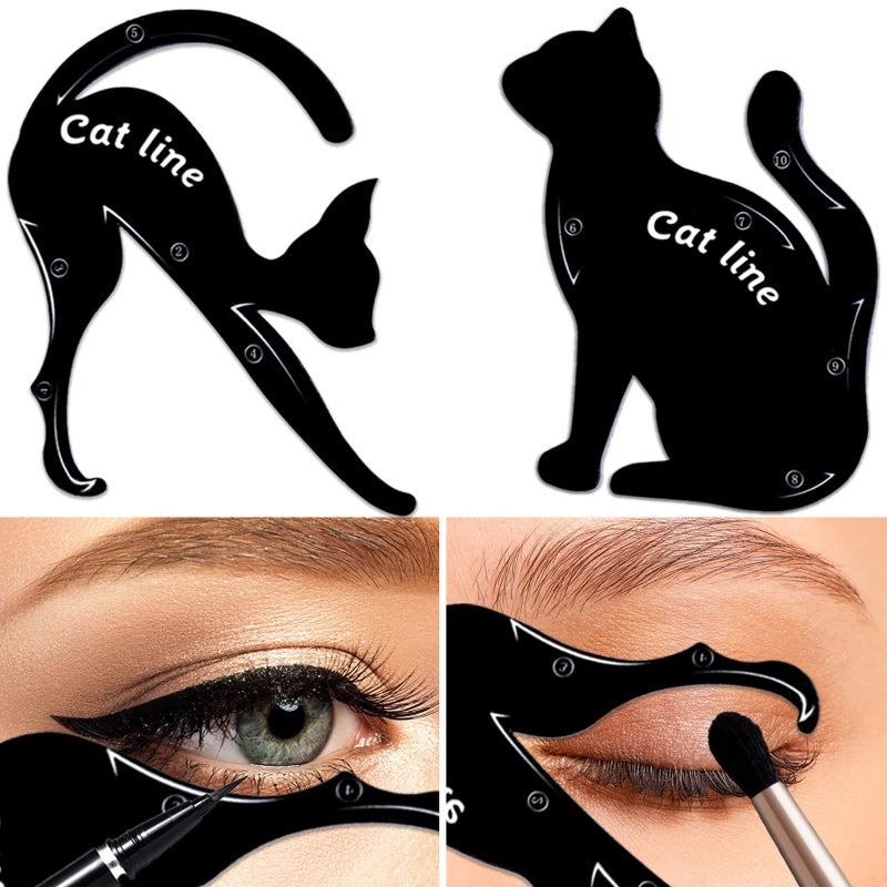 TailaiMei TailaiMei Eyeliner Stencils Soft Silicone Material Smoky Eyeshadow Applicators Guide Template Tool