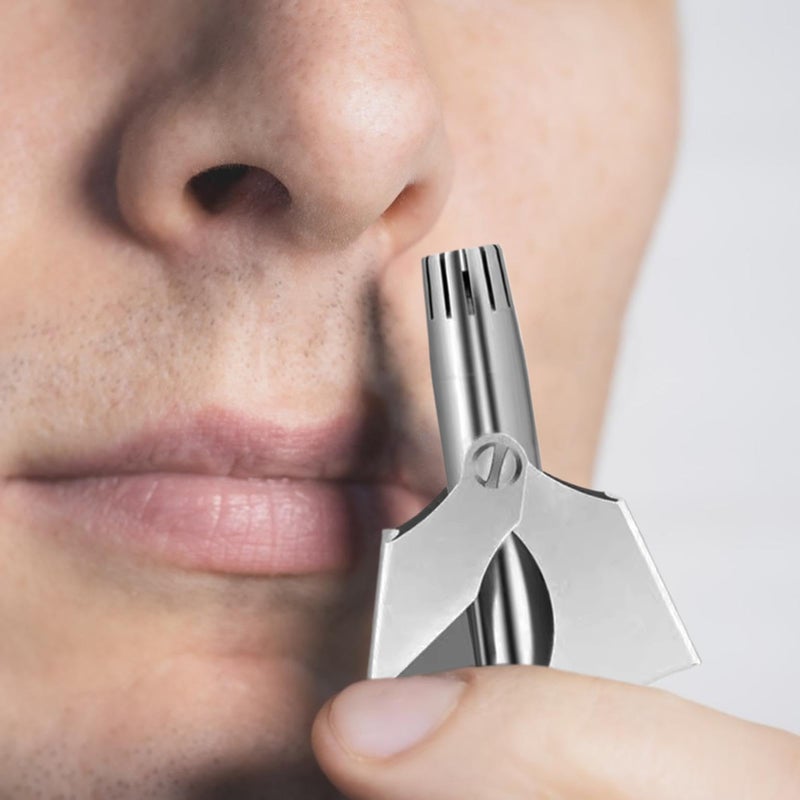Stainless Steel Manual Nose Hair Trimmer For Men Travel Home Daily Grooming - Image 4