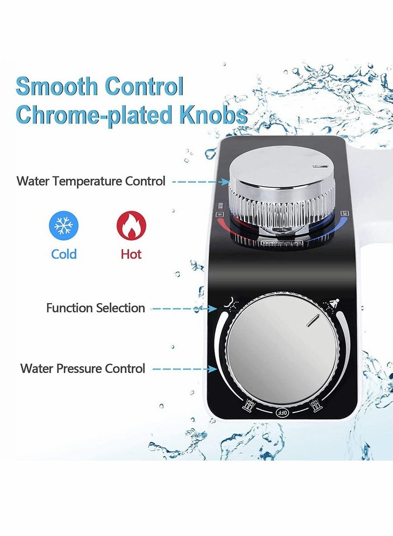 Excefore Bidet Attachment for Toilet, Non-Electric Bidet Toilet Seat Attachment, Self-Cleaning Dual-Nozzle, Cold & Warm Fresh Water Bidet Sprayer, Easy Water Pressure Adjustment - Image 2