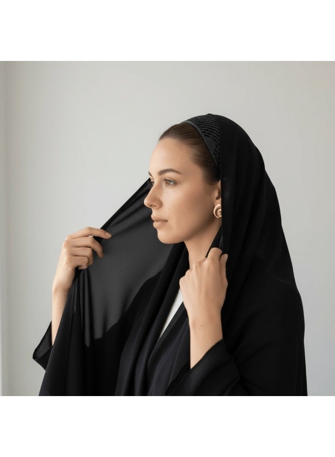 شو وو رباط تثبيت الحجاب غير القابل للانزلاق – عصابة تحت الحجاب بتصميم خاص مانع للانزلاق، مريحة وآمنة لتثبيت الشعر للنساء - Image 2