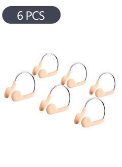 Ant 6-Piece Silicone Nose Plugs Swimming Nose Clips, Waterproof Training Nose Protector for Adults Kids Swimming Competition  - Image 1