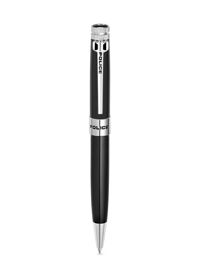 POLICE Amasis Pen Black with Stainless Steel Trims Sleek & Commanding Design