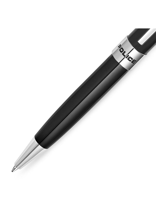 POLICE Amasis Black and Silver Ballpoint Pen for Men - Image 3