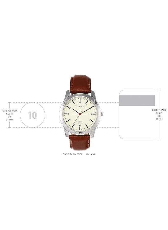 TIMEX Classics Analog Watch for Men with Round Dial & Water Resistant Man's Wrist Watches - Image 2