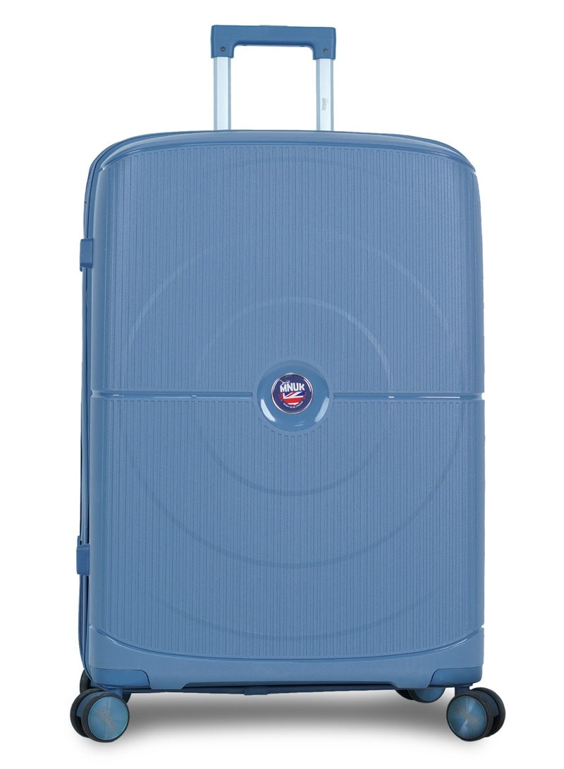 MNUK PREMIO Set of 2 Luggage| Polypropylene (PP) Hardside Luggage Trolley|Double 360° 4 Wheeler| Cabin-20 Inch, Large-28 Inch|Blue - Image 2