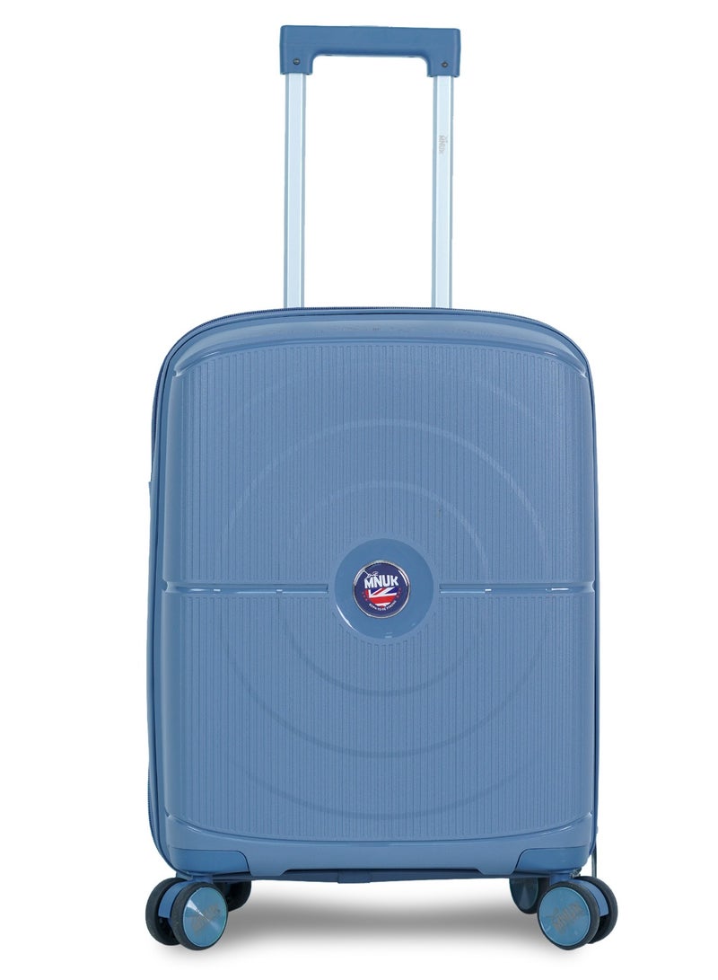 MNUK PREMIO Set of 2 Luggage| Polypropylene (PP) Hardside Luggage Trolley|Double 360° 4 Wheeler| Cabin-20 Inch, Large-28 Inch|Blue - Image 3