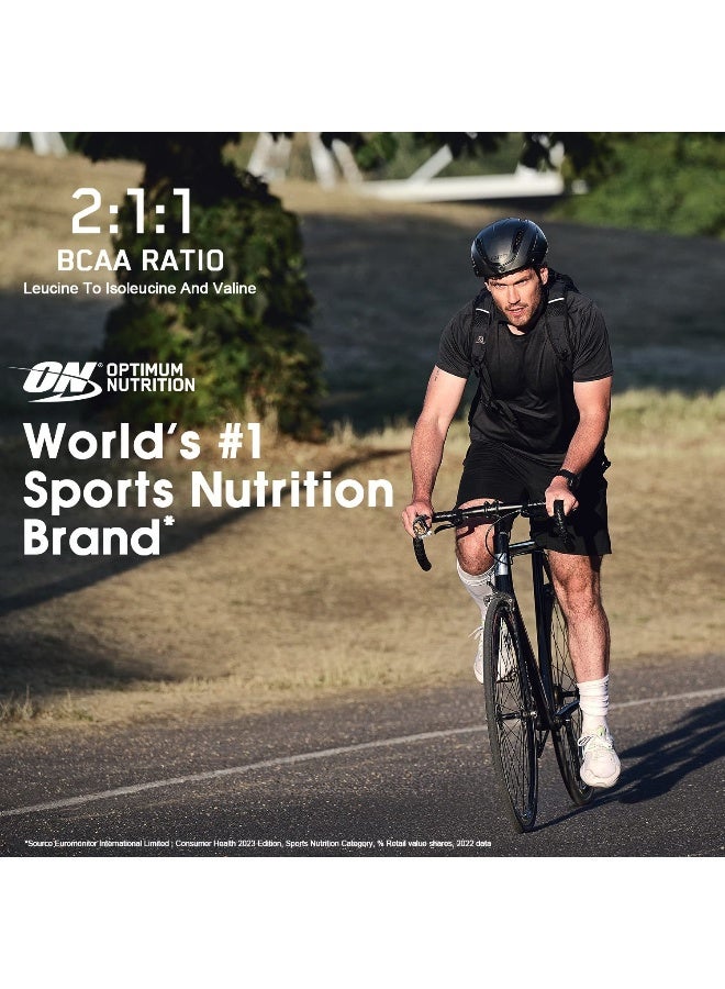 أوبتيموم نيوتريشن BCAA، 5 جرام من BCAAs بنسبة 2:1:1، 30 حصة، لتعافي العضلات والقدرة على التحمل، أثناء التمرين، معتمد من Informed Choice (250 جرام، نكهة فواكه مشكّلة) - Image 5