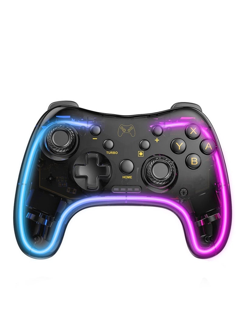 switch pro transparent handle ns oled wireless bluetooth lite somatosensory pc computer mobile game handle - Image 1