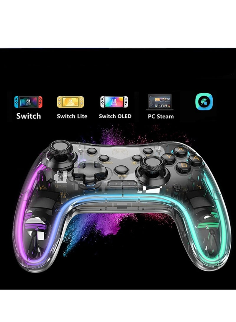 switch pro transparent handle ns oled wireless bluetooth lite somatosensory pc computer mobile game handle - Image 4