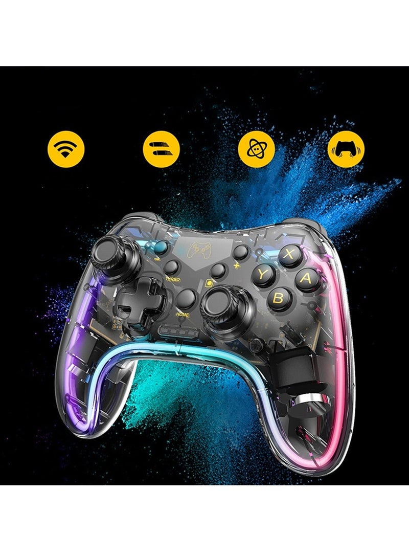 switch pro transparent handle ns oled wireless bluetooth lite somatosensory pc computer mobile game handle - Image 2