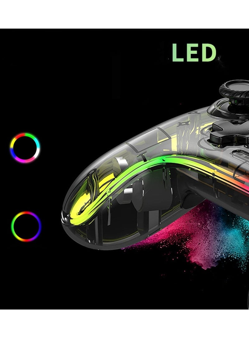 switch pro transparent handle ns oled wireless bluetooth lite somatosensory pc computer mobile game handle - Image 3