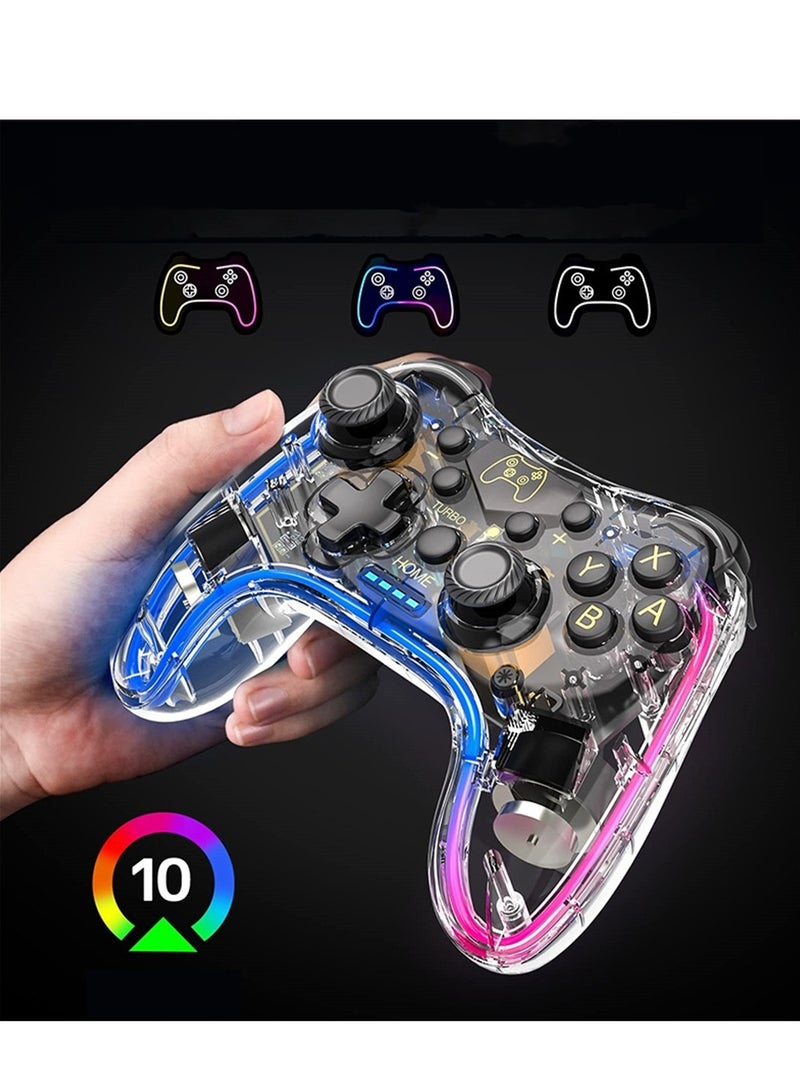 switch pro transparent handle ns oled wireless bluetooth lite somatosensory pc computer mobile game handle - Image 5