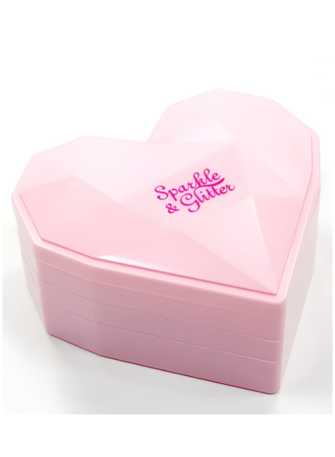 DAT Sparkle & Glitter Heart Makeup Set for Girls, Multi‑Layer Kids Cosmetics Box, Ages 3+ - Image 5