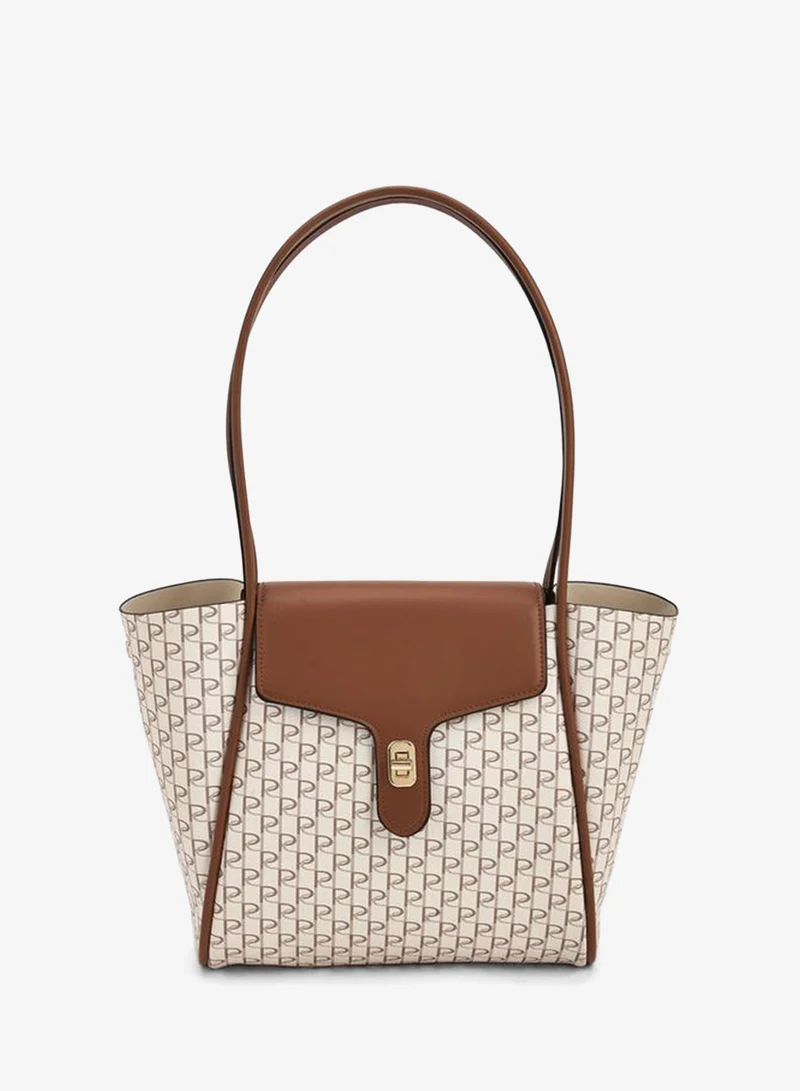 Paprika TAN Printed Tote Bag With Pouch for Women | Best Price UAE