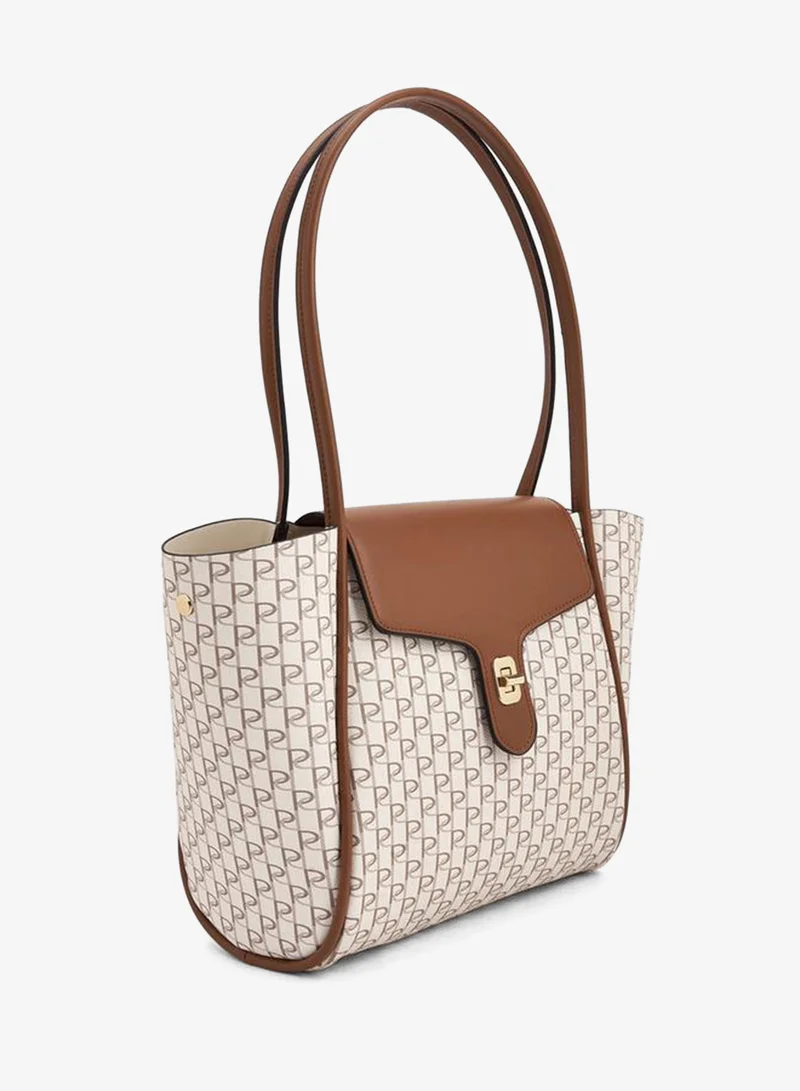 Paprika TAN Printed Tote Bag With Pouch for Women | Best Price UAE