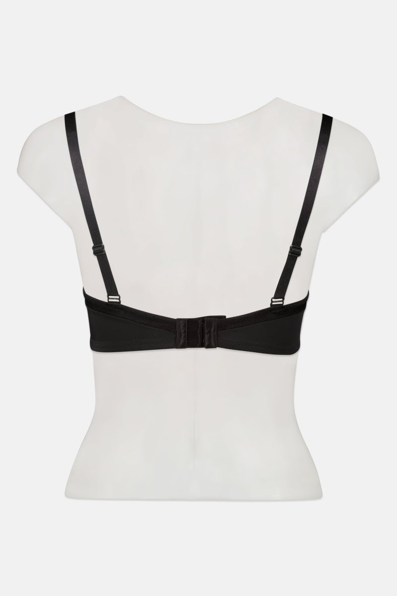 TRIUMPH Women Padded Underwire Solid Bra, Black - Image 3