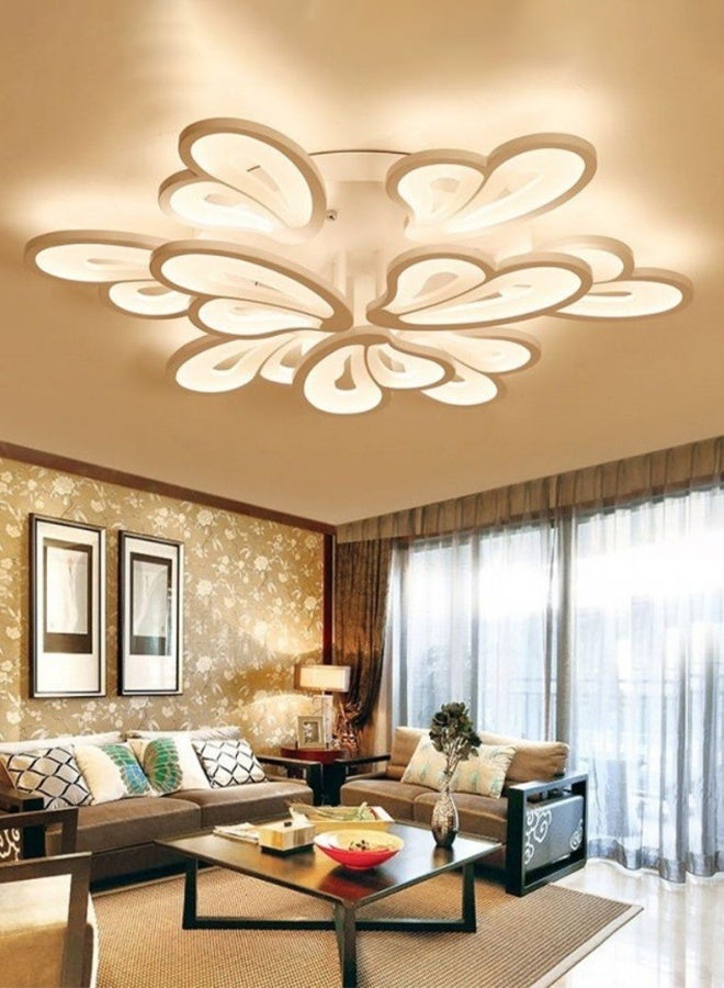New model ceiling lamp for living room and bedroom - LED, simple and modern, petal-shaped, butterfly design, suitable for Nordic style dining room and study, with eye-friendly function. - Image 1