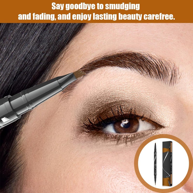 HQR Eyebrow Pencil, Magic Eyebrow Pencil with 4 Tips, Microsplit Points, Durable and Stain Resistant for Natural and Defined Eyebrows - Image 5