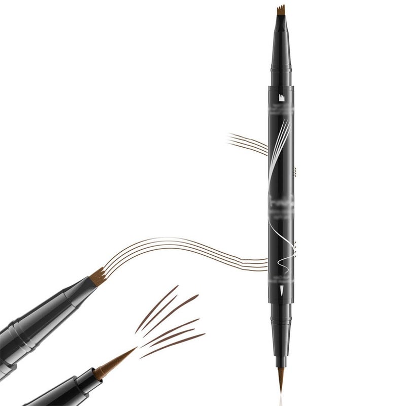 HQR Eyebrow Pencil, Magic Eyebrow Pencil with 4 Tips, Microsplit Points, Durable and Stain Resistant for Natural and Defined Eyebrows - Image 1