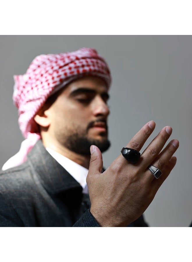 WESLAMIC iTasbih Salam+ Smart Tasbeeh Ring – Adjustable 3 sizes, OLED display, app support, magnetic charging, waterproof, and accurate digital zikr counter for daily prayers - Image 2