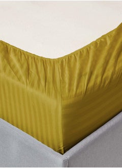 MAXQON Fitted Bed Sheet +2Pcs Pillow Covers, King/Queen/Double/Single Sizes, Color Gold  - Image 3