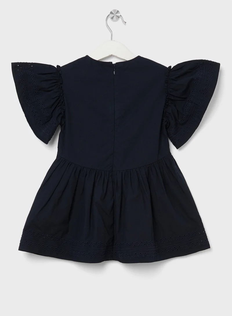 تومي هيلفيغر Eyelet Flutter Dress