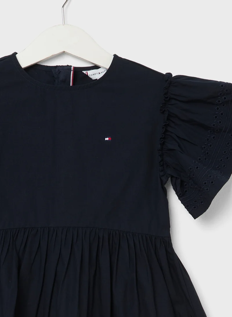 تومي هيلفيغر Eyelet Flutter Dress