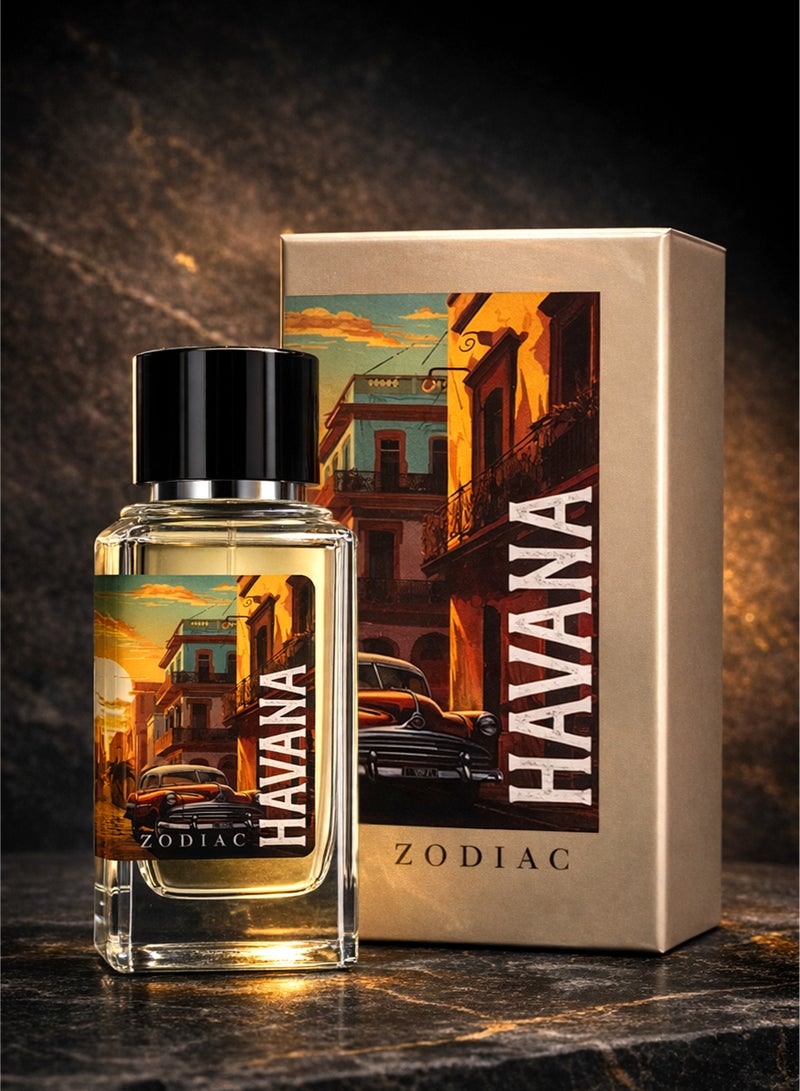Zodiac Havana Eau De Perfume 100ml | Luxury Men's Perfume with Citrus, Fresh Spicy & Amber Notes | Long Lasting Fresh Signature Fragrance - Image 1
