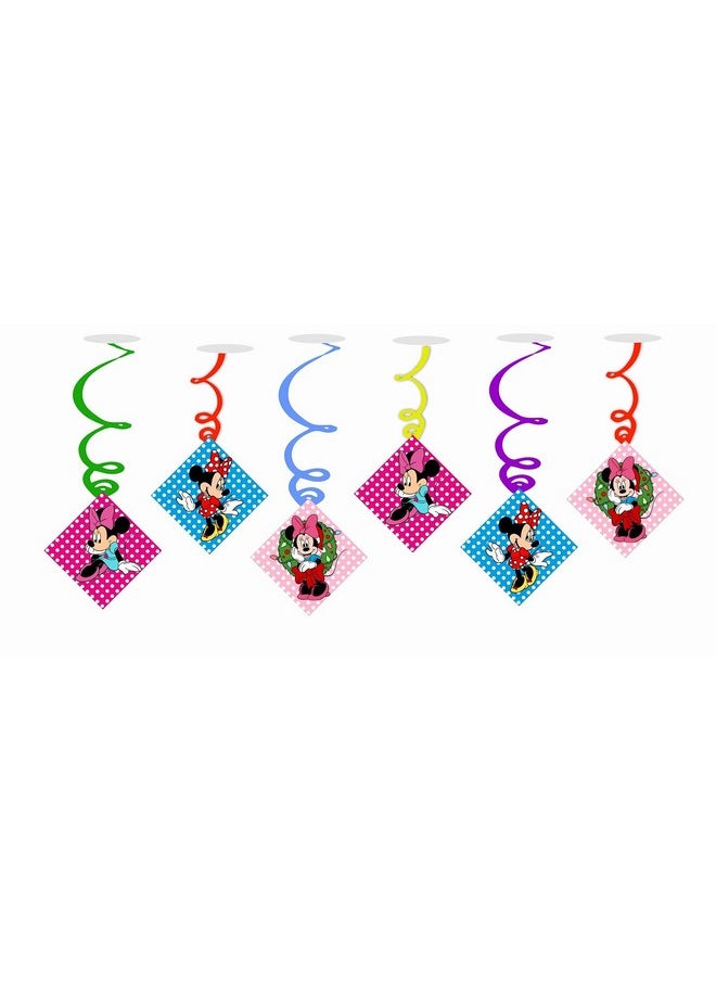 Balloonistics Balloonistics Minnie Mouse Ceiling Hanging Swirl Decorations (Pack of 6 Swirls)  - Image 1